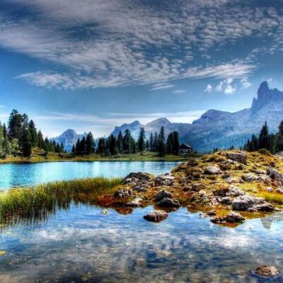 Zaunposter & Gartenposter Lago Federa | 100 % Polyester | matt, PVC-frei & UV-beständig | wetterfestes Outdoor-Poster für Garten, Zaun & Terrasse