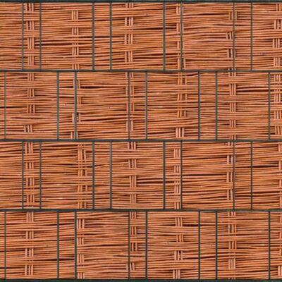 Weidengeflecht – Bedruckter Sichtschutz für Doppelstabmattenzaun | 26 m Rolle | beidseitig bedruckt & wetterfest