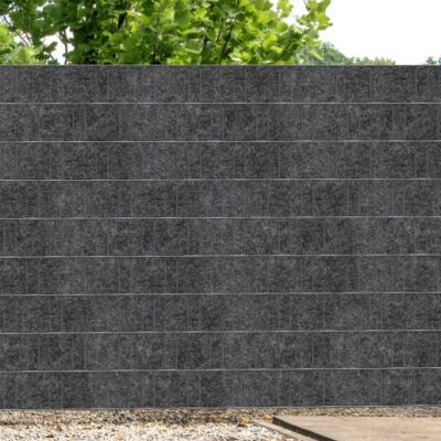 Florenz (grau) – Design-Vlies Sichtschutzstreifen für Doppelstabmattenzaun | Hochwertiges Vlies | Grau (ähnlich RAL 7016) | UV-beständig & wetterfest