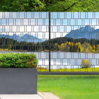 Bavaria – Panorama XL bedruckte Design-Zaunblenden für Doppelstabmattenzaun | 1,8 m × 5 m | UV-beständig & wetterfest | Polyester-Sichtschutzstreifen