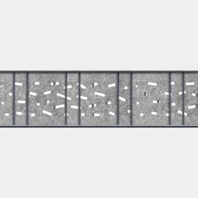 Venezia Criss Cross Einzelstreifen Laser – Design-Sichtschutzstreifen für Garten & Zaun | 2,6 m × 19 cm | Modernes Laser-Perforationsmuster | Hochwertiger Dekorstreifen aus Vlies