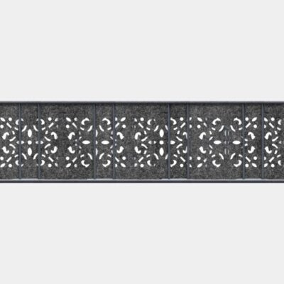 Florenz Ornament Einzelstreifen Laser – Moderner Wind- & Sichtschutz mit edler Laserperforation | 2,6 m × 19 cm | Stilvolle Akzente für Ihren Zaun