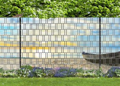 Robinson – Panorama XXL bedruckte Sichtschutzstreifen für Doppelstabmattenzaun | 1,8 m × 7,5 m | UV-beständig, wetterfest & blickdicht | Hochwertiger PES-Sichtschutz mit Naturmotiv