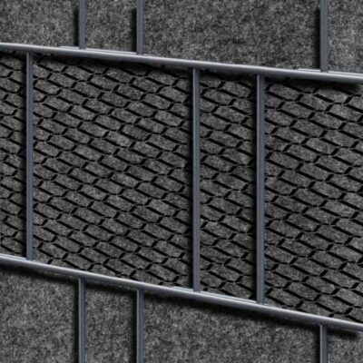 Florenz Brick Einzelstreifen – Dekor Design Vlies Sichtschutz für Doppelstabmattenzaun | 2,6 m × 19 cm | UV-beständig, wetterfest & pflegeleicht