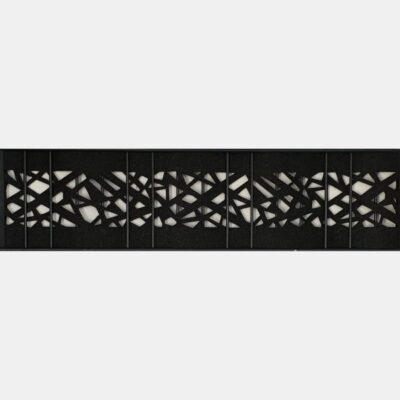 Milano Graphic Einzelstreifen Laser – Design-Sichtschutz für Doppelstabmattenzaun | Laserperforation | 2,6 m × 19 cm | Modern & langlebig