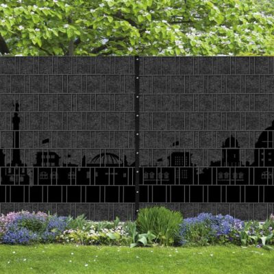 Berlin Panorama XL – bedruckter Doppelstabmatten-Sichtschutz | 1,8 m × 5 m | UV-beständig, wetterfest & hochwertiges Polyester-Gewebe